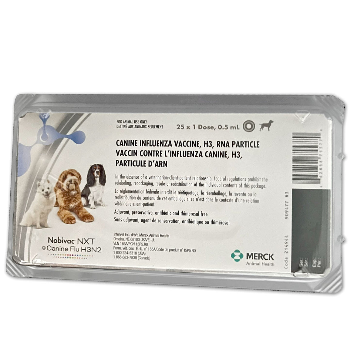 Nobivac NXT Canine Influenza H3N2 Dog Vaccine, 25 x 1 Doses — Pet