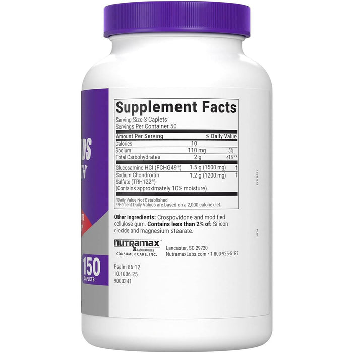 Nutramax Cosamin DS Joint Health Supplement with Glucosamine & Chondroitin for Men’s & Women's Joint Health, 150 Caplets - 2FXF - 150 Caplets - 2