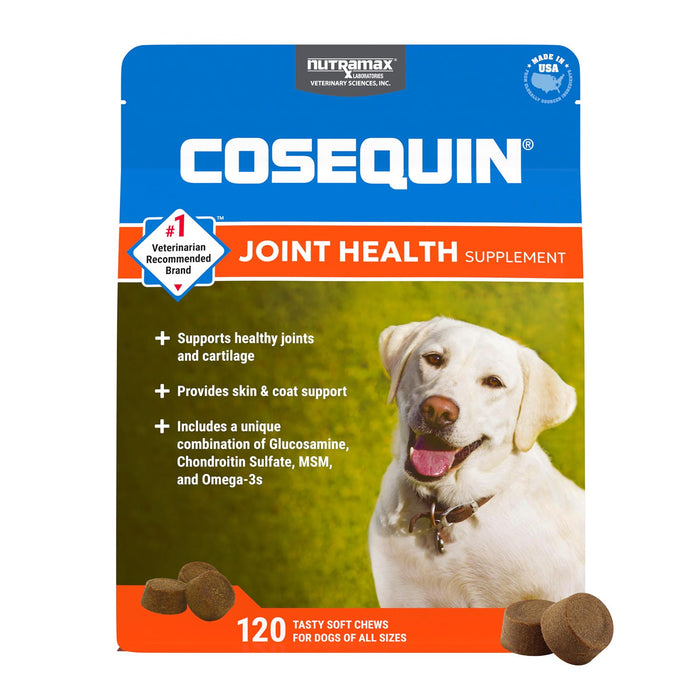 Nutramax Cosequin Joint Health Supplement for Dogs - With Glucosamine, Chondroitin, MSM, and Omega - 3's - 015NM-CQOMSC120-MSM - 120 count - 9