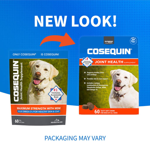 Nutramax Cosequin Joint Health Supplement for Dogs - With Glucosamine, Chondroitin, MSM, and Omega - 3's - 015NM-CQOMSC60-MSM - 60 count - 2