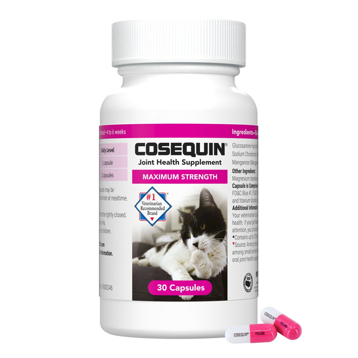 Nutramax Cosequin Maximum Strength Joint Supplement for Cats - 015NM-CQCAT30 - Hydrolized Chicken - 30 ct - 1 ct - 9