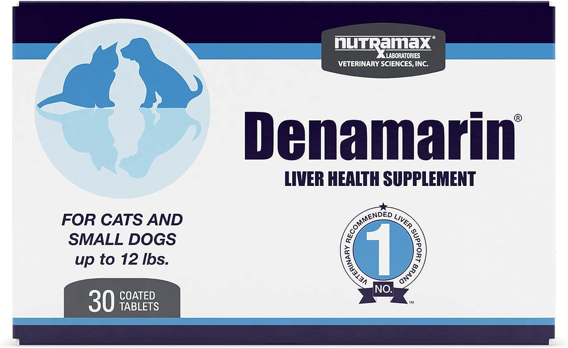 Nutramax Denamarin Liver Health, Stabilized Tablets - 015NM-D90 - Up to 12lbs - 1 pk (30 ct) - 1