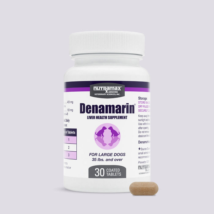 Nutramax Denamarin Liver Health Tablets for Dogs and Cats - 015NM-3000112 - 35 - 65lbs - 30 Tablets - 20