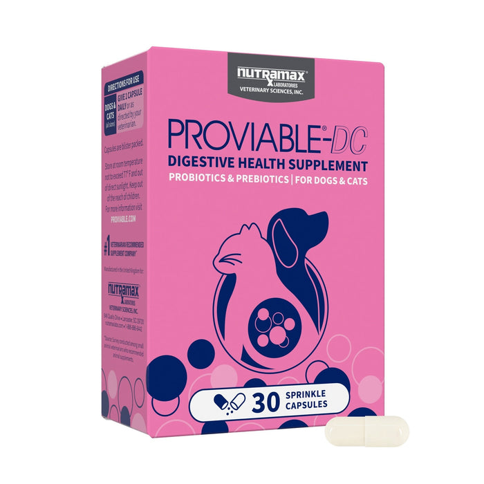 Nutramax Proviable - DC Capsules for Dogs & Cats - 015NM-30 - 30 ct - Single Pack - 1