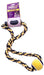 Nuts for Knots Rope Tug Dog Toy with Handle & Tennis Ball, Assorted - MRDI - 14" - Assorted - 1 ct - 2