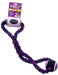 Nuts for Knots Rope Tug Dog Toy with Handle & Tennis Ball, Assorted - MRDH - 20" - Assorted - 1 ct - 4