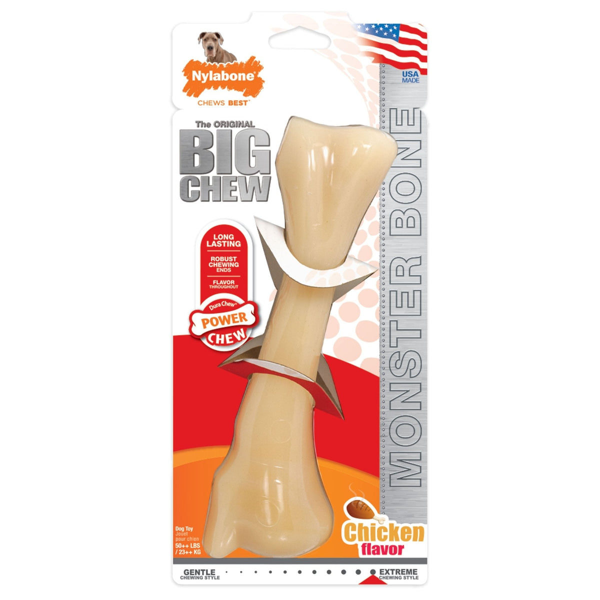 Nylabone DuraChew Monster Dog Bone, Approx. 9