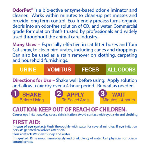OdorPet Carpet and Floor Stain Remover with Sprayer, 16 oz - Jeffers - Animal & Pet Supplies > Pet Odor & Stain Removers