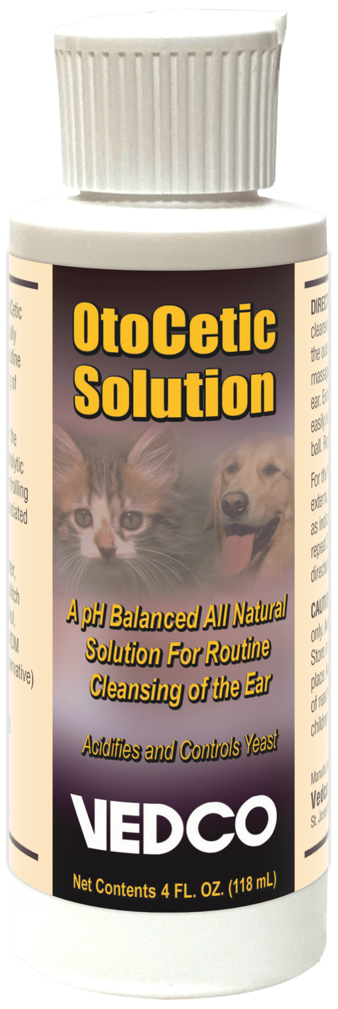 Ears Less OtoCetic Solution Natural Ear Cleanser for Dogs & Cats, 4 oz — Pet ...