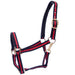 Jeffers Padded Nylon Horse Halter with Throat Snap - IA6D - Black/Red - 2