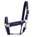 Jeffers Padded Nylon Horse Halter with Throat Snap - IA6C - Blue/Black - 4
