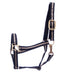 Jeffers Padded Nylon Horse Halter with Throat Snap - IA6F - Black/Tan - 5