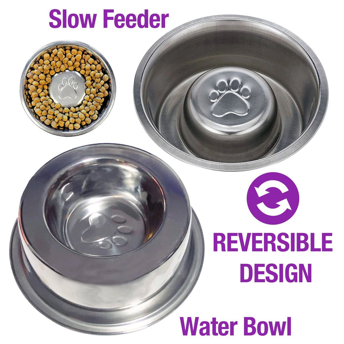 Palz&Co Reversible Stainless Steel Bowl - NP23D - 6oz - 1 - 3