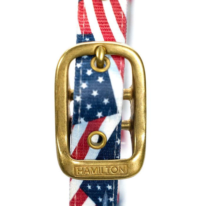 Patriotic Flag Foal Horse Halter – 3/4" Adjustable Nylon Halter - MBR1 - Red, White & Blue - Foal/Average - 1 - 3