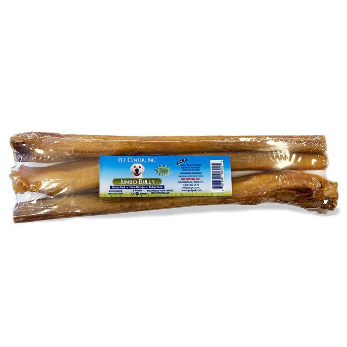 Jumbo Bully 3ct. 12, Shrink Wrapped Color Natural