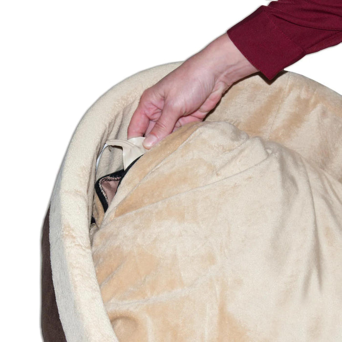 K&H Pet Products Thermo-Kitty Bed Indoor Heated Cat Bed Color Brown