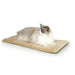 K&H Pet Products Thermo-Kitty Mat Heated Cat Bed Sage/Tan 12.5 X 25 Inches Color Green