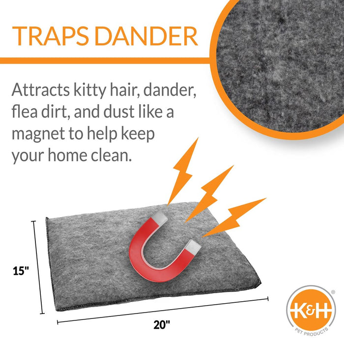 K&H Pet Products Amazin’ Kitty Pad Heated Gray 15 X 20 Inches - 1 pack Color Grey
