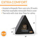K&H Pet Products Heated A-Frame Indoor/Outdoor Shelter Gray/Black 18 X 14 Inches 20 Watts (4C FFP) Color Grey