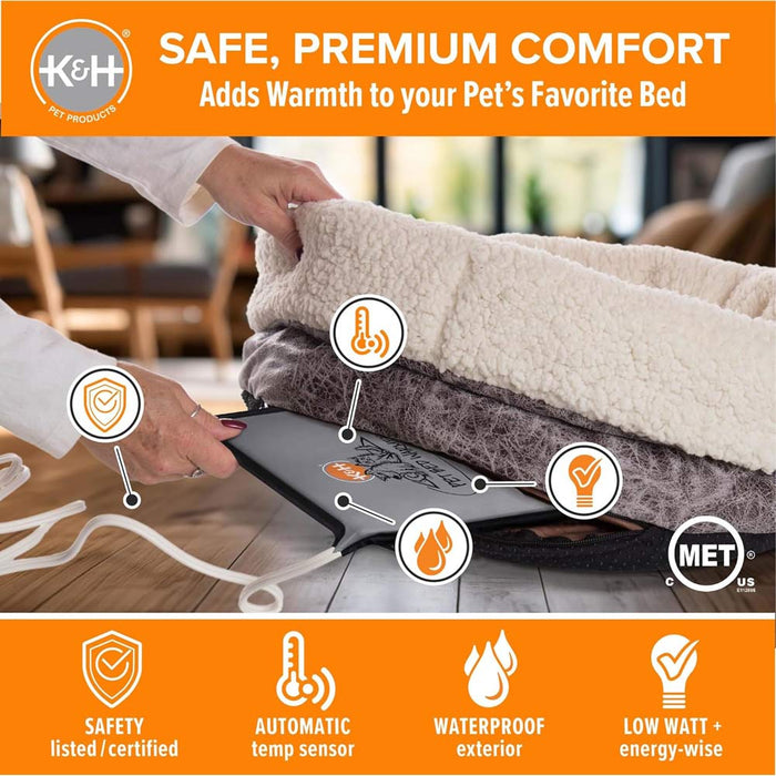 K&H Pet Products Pet Bed Warmer Color Grey