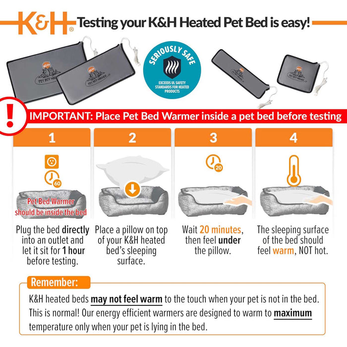 K&H Pet Products Pet Bed Warmer Color Grey