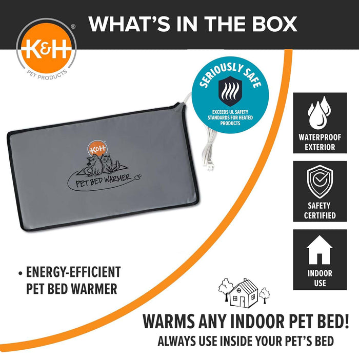 K&H Pet Products Pet Bed Warmer Color Grey