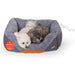 K&H Pet Products Thermo-Pet Lounge Sleeper Heated Cat & Dog Bed Color Grey