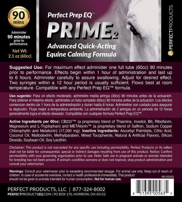 Perfect Prep EQ Prime Focus Paste for Horses, 60 cc - PEPBD - 60 cc - 3