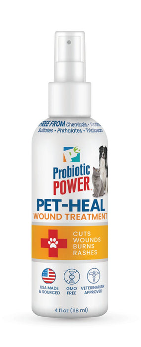 Pet - Heal Probiotic Wound Treatment Spray – Natural, Organic, Anti - Inflammatory Healing for Dogs & Cats, Veterinarian Approved, 4 oz - PPDH - 4 oz - 1