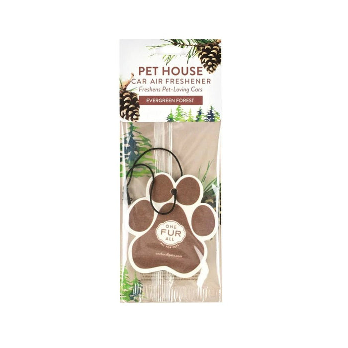 Pet House Car Fresheners, Pet Odor Eliminator, Natural Air Freshener, Non - Toxic Car Scent, Long - Lasting Pet - Friendly Fragrance, 100% Plant - Based, Safe for Dogs & Cats, Made in USA - PHCAF - Evergreen Forest - 1 ct - 1