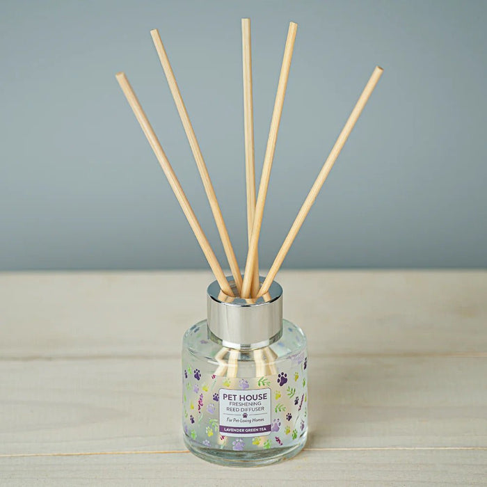 Pet House Reed Diffuser – Pet - Friendly Odor Neutralizer for Homes - PHCBU - Lavender Green Tea - 3 fl oz - 5