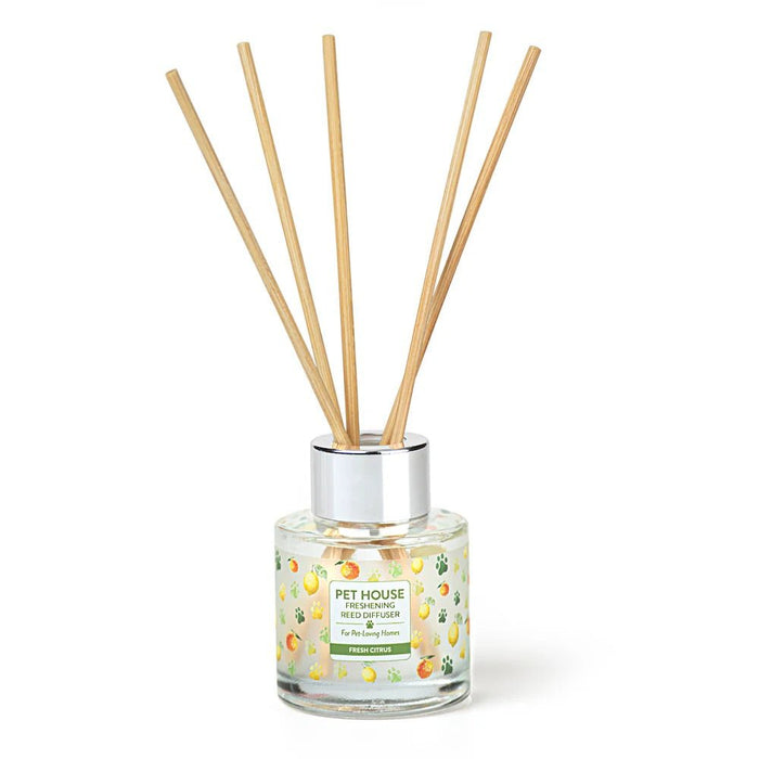 Pet House Reed Diffuser – Pet - Friendly Odor Neutralizer for Homes - PHCBV - Fresh Citrus - 3 fl oz - 7