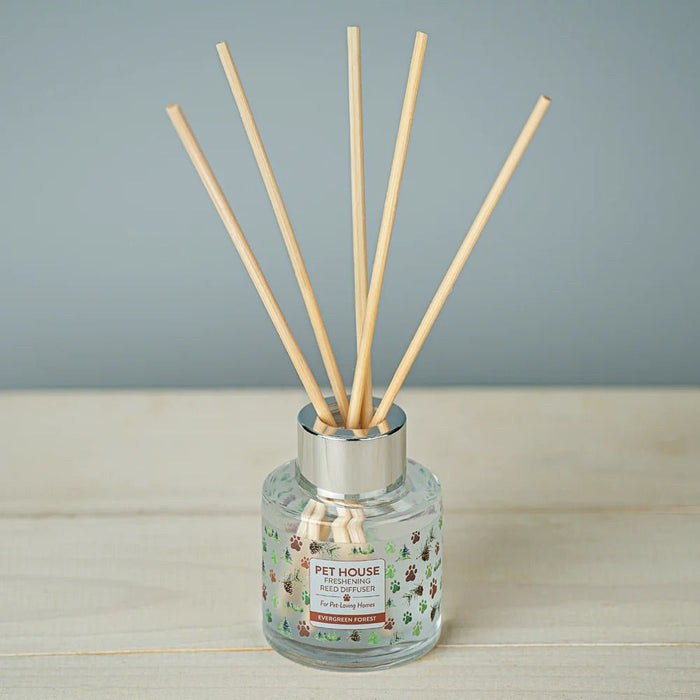 Pet House Reed Diffuser – Pet - Friendly Odor Neutralizer for Homes - PHCBY - Evergreen Forest - 3 fl oz - 29