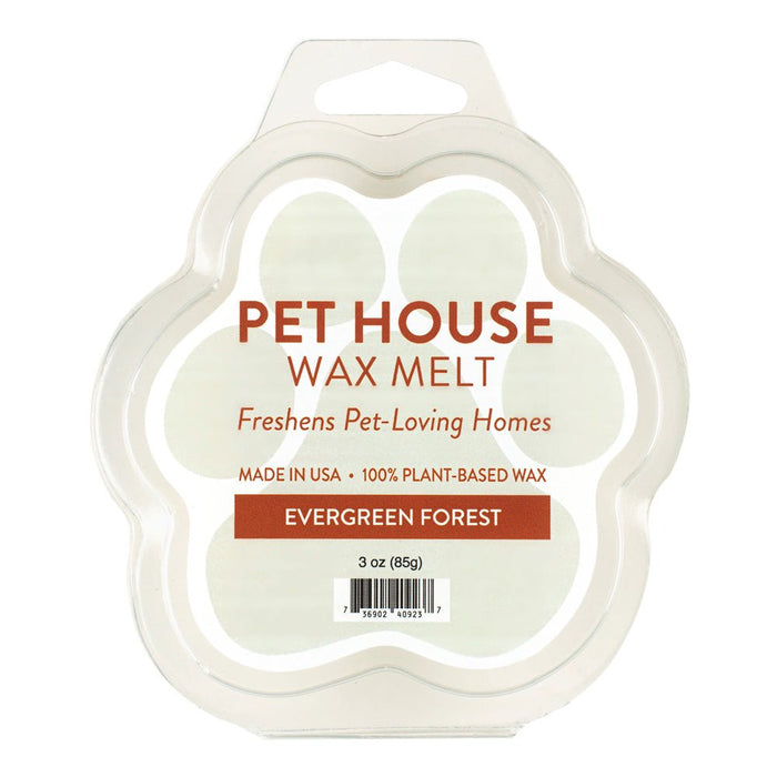 Pet House Wax Melts – 100% Natural Plant - Based, Odor - Eliminating, Paw - Shaped, Pet - Friendly - PHCAV - Evergreen Forest - 3 oz - 7
