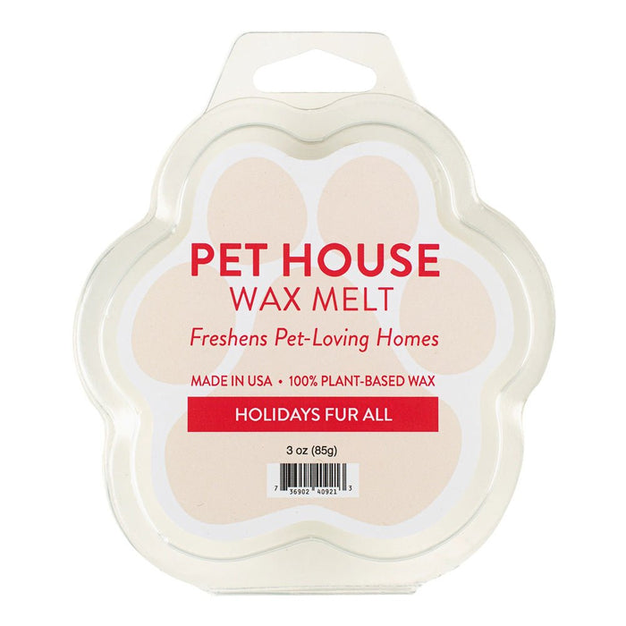 Pet House Wax Melts – 100% Natural Plant - Based, Odor - Eliminating, Paw - Shaped, Pet - Friendly - PHCB9 - Holidays Fur All - 3 oz - 34