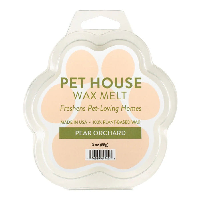 Pet House Wax Melts – 100% Natural Plant - Based, Odor - Eliminating, Paw - Shaped, Pet - Friendly - PHCBG - Pear Orchard - 3 oz - 48