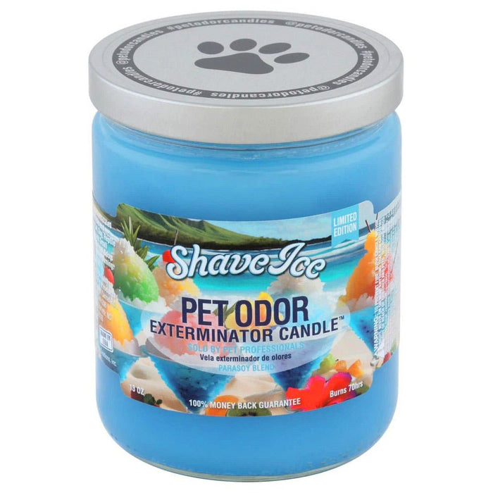 Pet Odor Exterminator Candle – Enzyme - Based Odor Eliminating Candle Safe for Pets - SPTGA - Shave Ice - 13 oz - 47