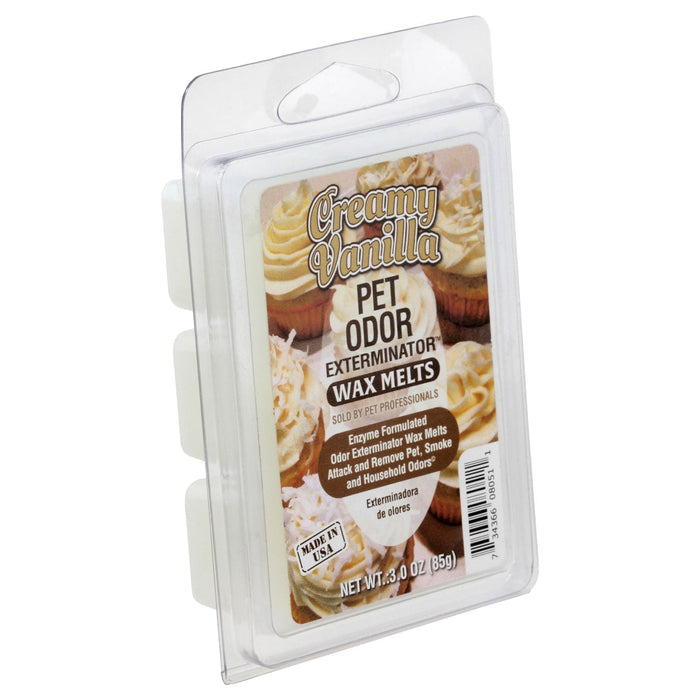 Pet Odor Exterminator Wax Melts – Odor Neutralizing Enzyme Formula, Pet - Safe, Flameless - SPTGU - Creamy Vanilla - 3 oz - 2