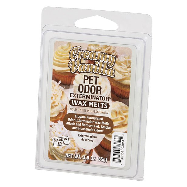 Pet Odor Exterminator Wax Melts – Odor Neutralizing Enzyme Formula, Pet - Safe, Flameless - SPTGU - Creamy Vanilla - 3 oz - 1