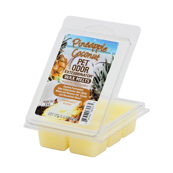 Pet Odor Exterminator Wax Melts – Odor Neutralizing Enzyme Formula, Pet - Safe, Flameless - SPTGZ - Pineapple Coconut - 3 oz - 21