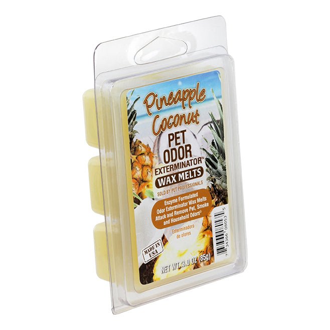 Pet Odor Exterminator Wax Melts – Odor Neutralizing Enzyme Formula, Pet - Safe, Flameless - SPTGZ - Pineapple Coconut - 3 oz - 20