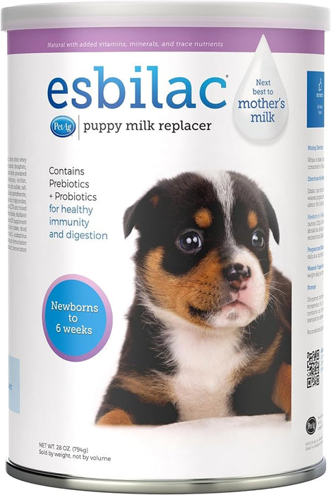 PetAg Esbilac Puppy Milk Replacer – Powdered Formula for Orphaned Puppies - B7E2 - Powder - 28 oz - 1