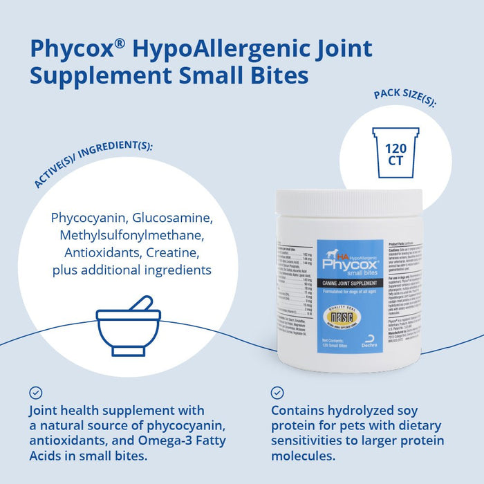 Phycox HA (Hypo - Allergenic) Small Bites for Dogs, 120 ct - 015PHA-8013-6 - Brown - 3