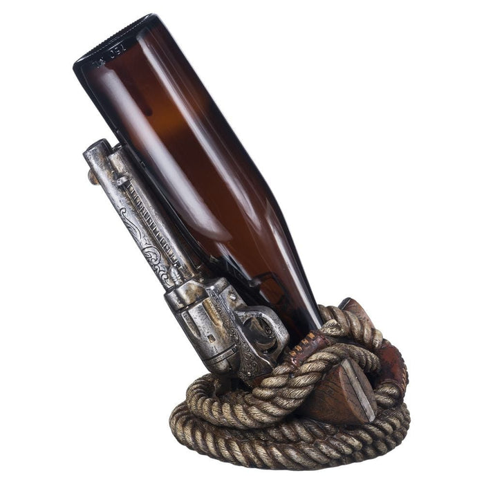 Pistols and Lariat Wine Bottle Holder - JTIB9D - Brown - 1