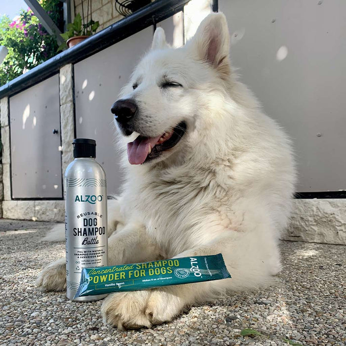 Plant - Based Concentrated Dog Shampoo Powder Kit & Refillable Pouches, 40g (16 oz) - 7VXL - Refill Shampoo Pouch - 40g (16 oz) - Sensitive Skin - 9