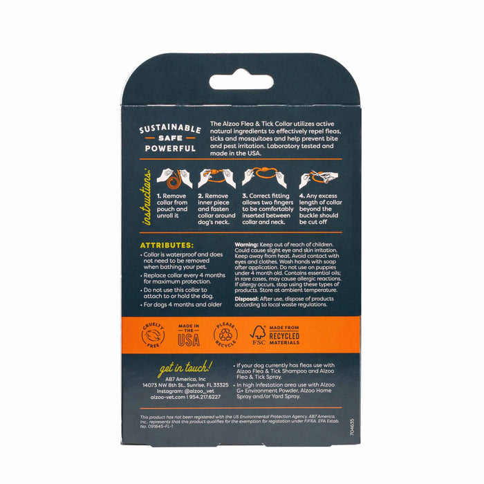 Plant - Based Flea & Tick Dog Collar - 7VWA - Medium - 11