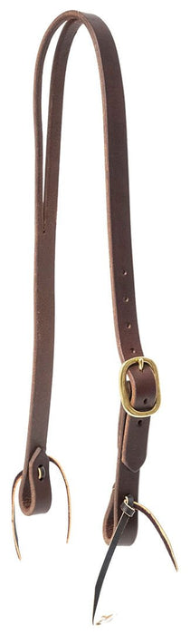 Jeffers Poplar Head Premium Oiled Harness Leather 1"W Split Ear Headstall - 1211QH - Brown - 1