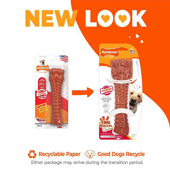 Power Chew Dog Toy, Bacon, X - Large/Souper, 50+ lbs - N9Z6 - Bacon - X - Large/Souper - 5