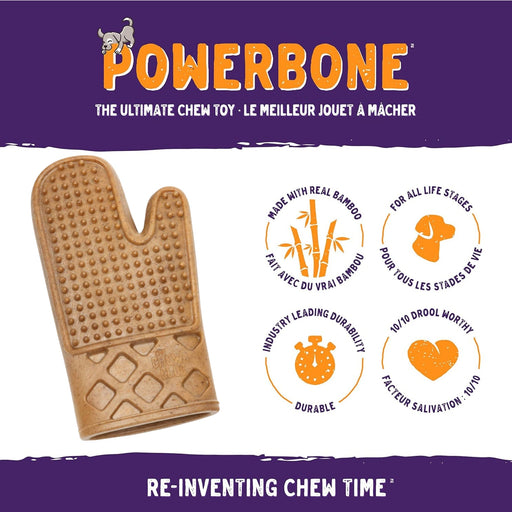 Powerbone Oven Mitt Dog Chew Toy for Power Chewers, 7" - 022TPB-1352 - Meaty - 2