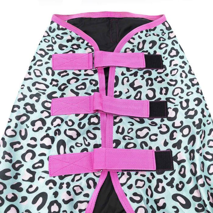Pre - Sale Jeffers Expression Softmesh Combo Neck Horse Fly Sheet - JEFZY2 - Pre - Sale Party Cheetah - 66" - 23